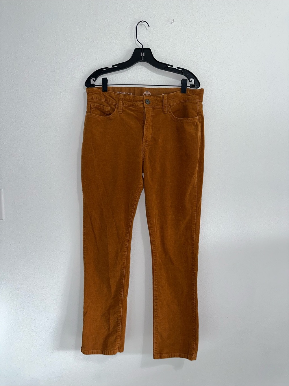 St. John's Bay Corduroy Straight Leg Pants in Rust - 14R